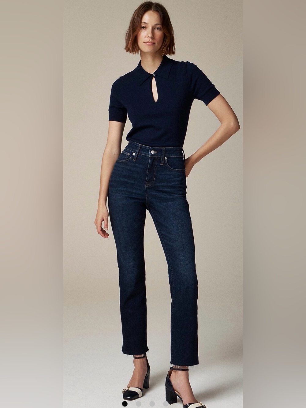 J.Crew Curvy high-rise kickout jean.